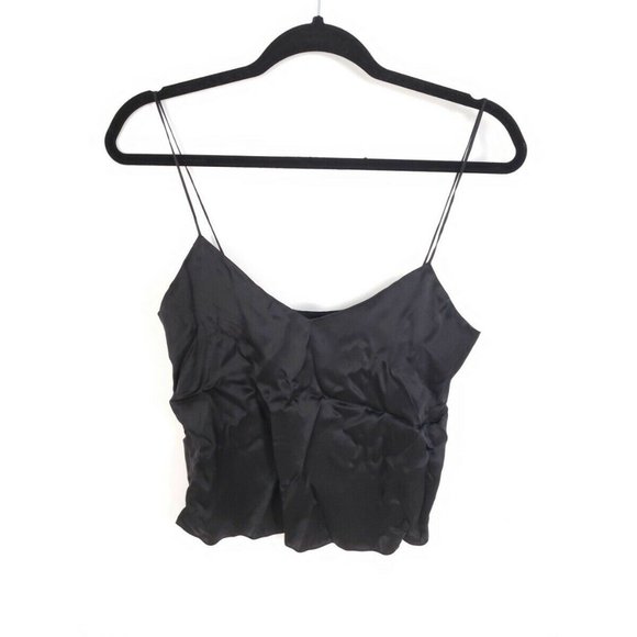 ANOUKI Tops - ANOUKI Silk Thin Strap Vneck Cami Tank Top